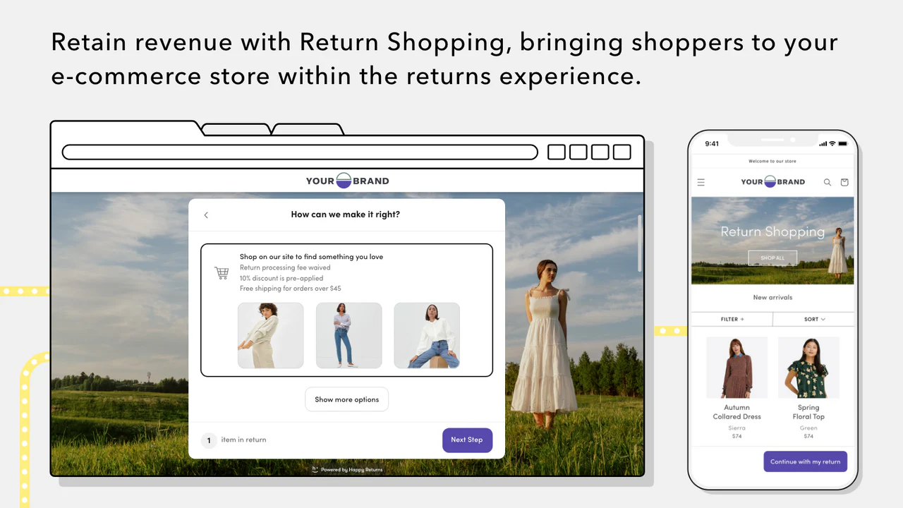 stimuleer shoppers om opnieuw te kopen met Return Shopping