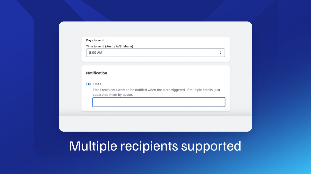 Multiple recipient emails supported