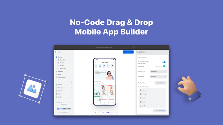 ShopBuilder Mobile App Builder Screenshot