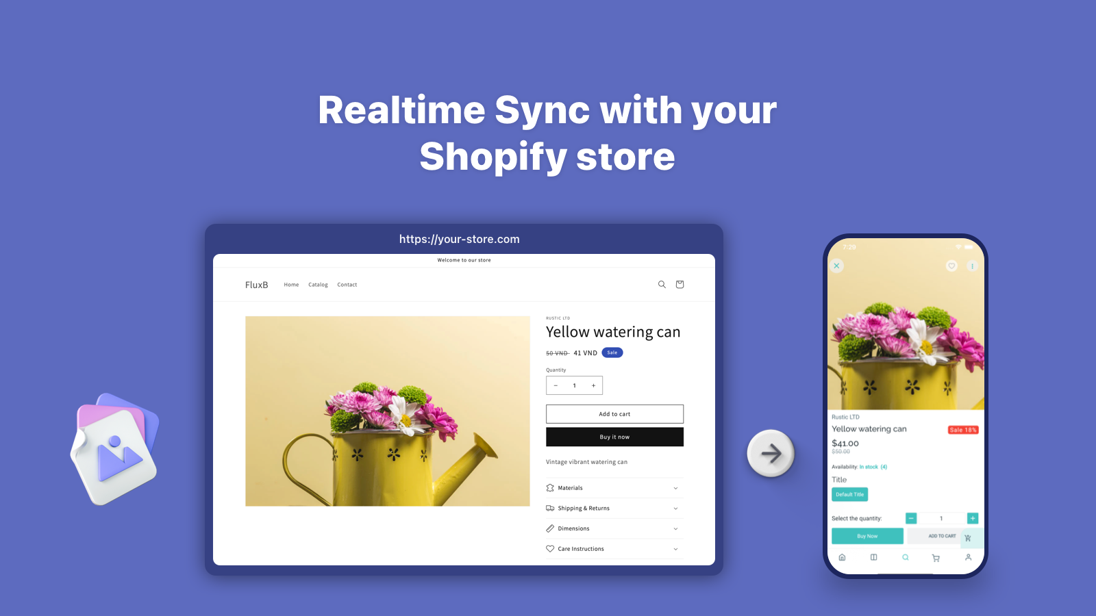 Realtime Sync met uw Shopify winkel