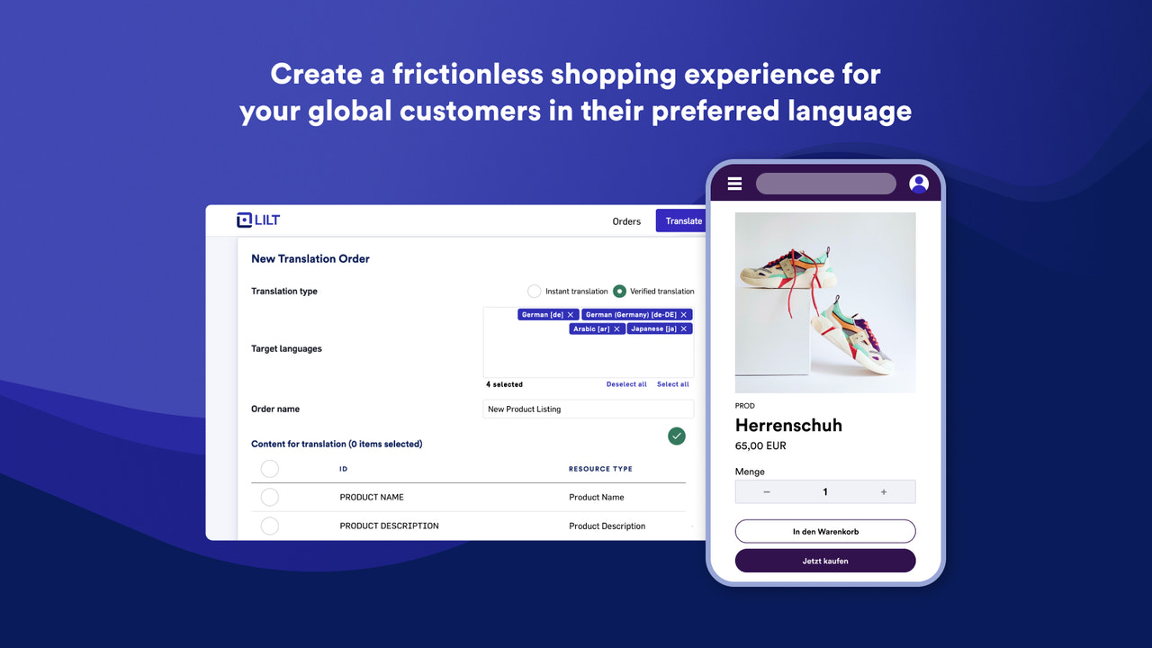 Translate your store with linguist-guaranteed quality with Lilt