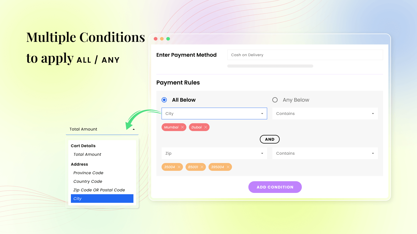 hide payment method by address(po box); Hide PayPal for CBD