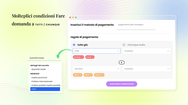 nascondi il metodo di pagamento per indirizzo e paypal per CBD.