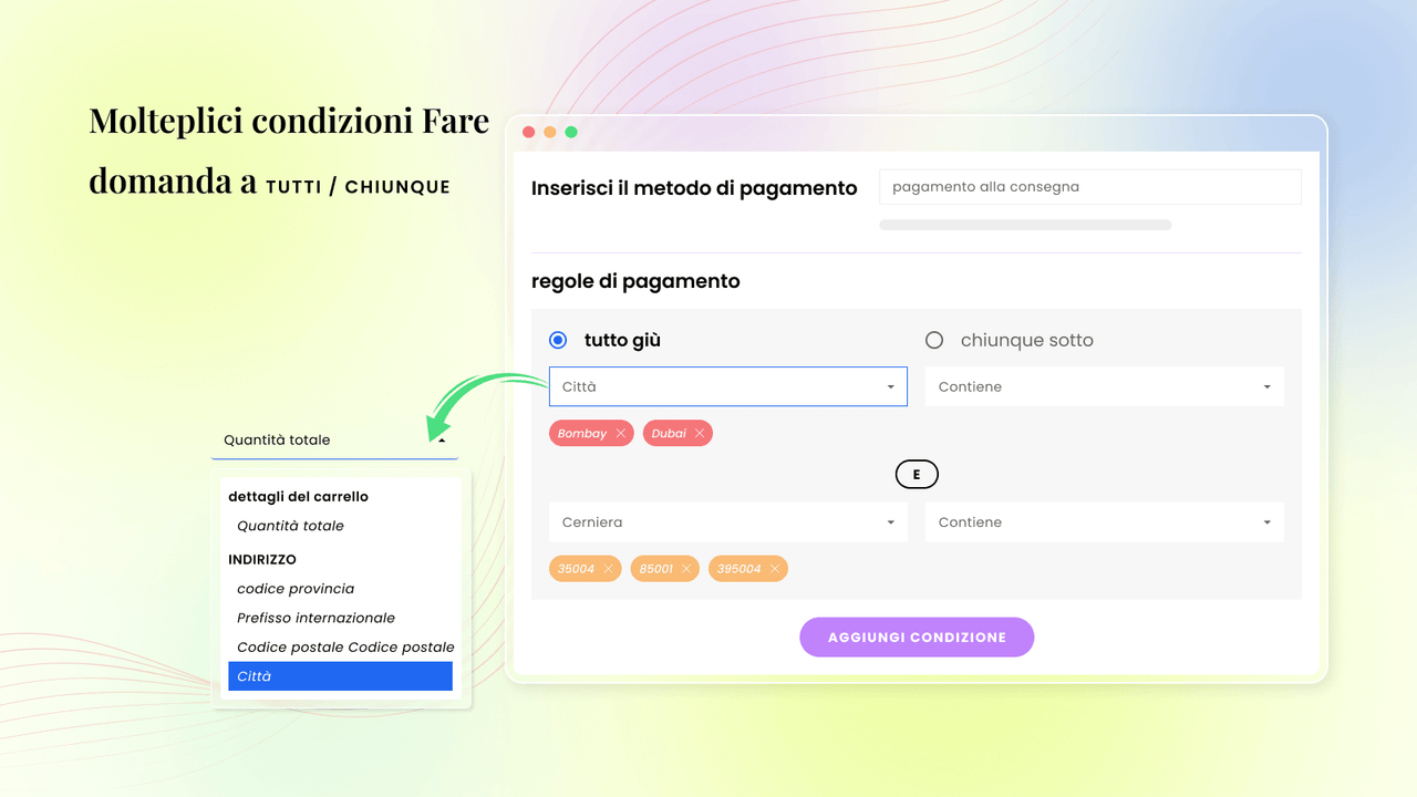 nascondi il metodo di pagamento per indirizzo e paypal per CBD.