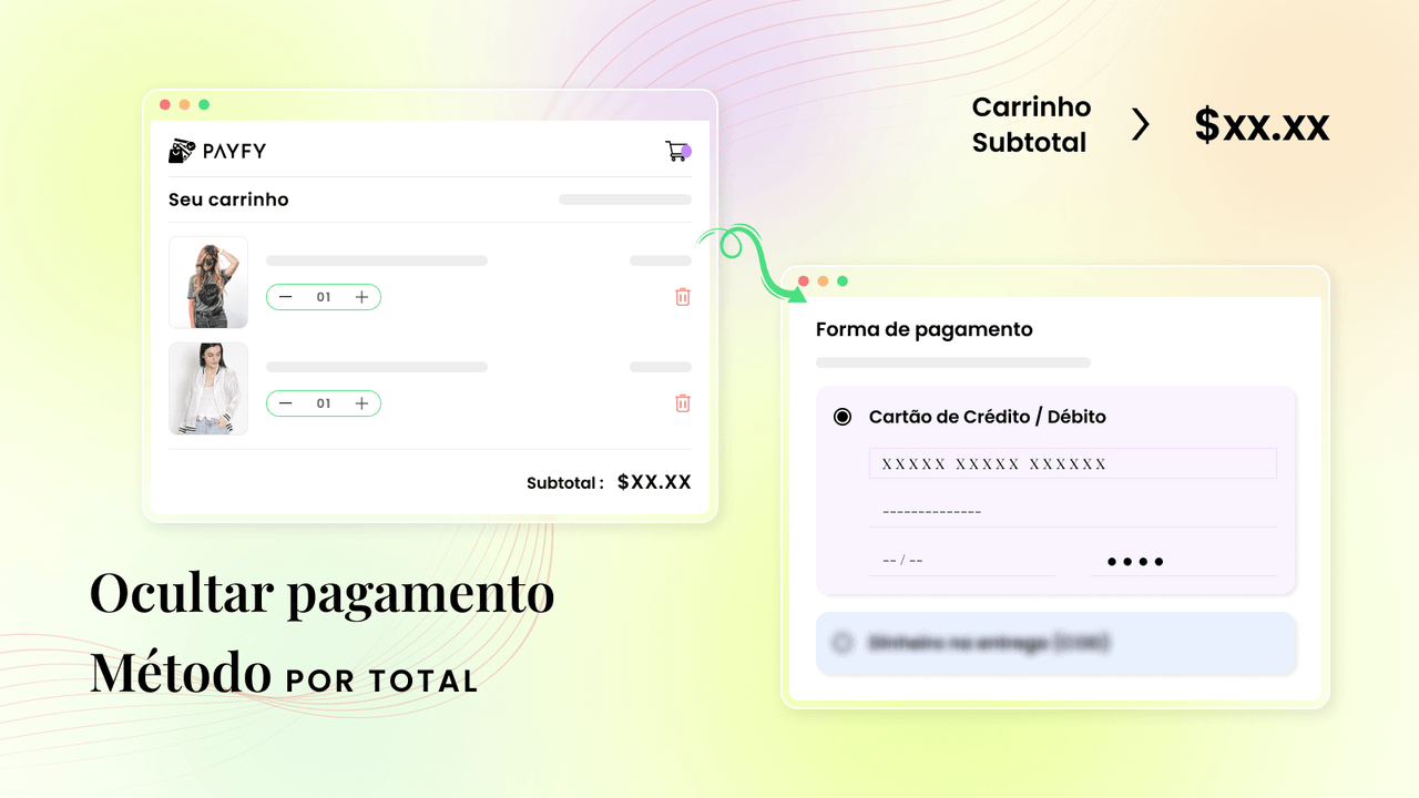 Ocultar e reordenar forma de pagamento na página de checkout