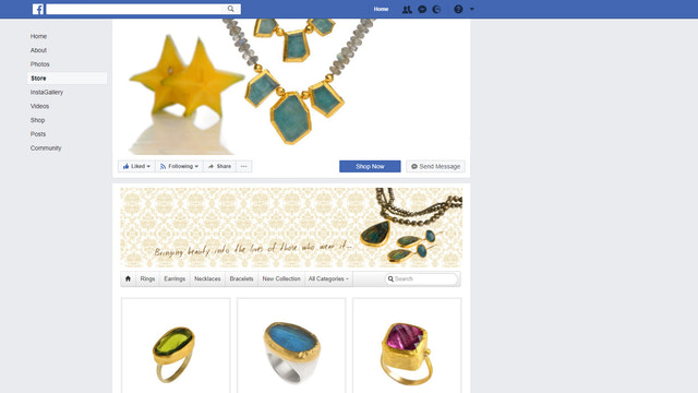 Vitrine no Facebook