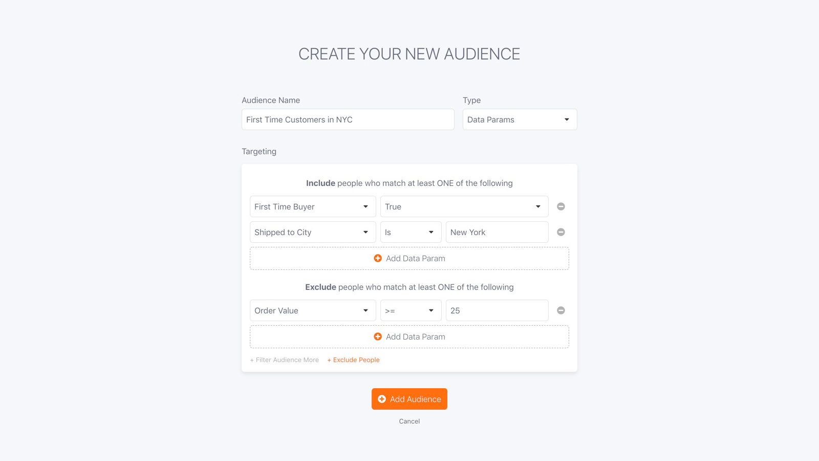 Create endless audience segmentation