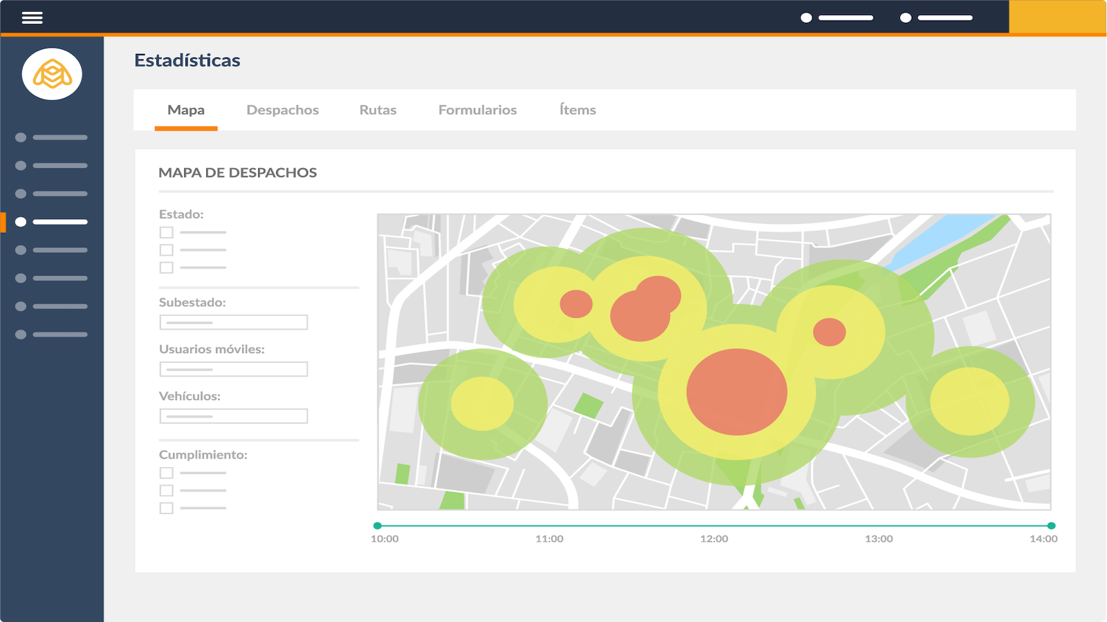 Analyze the volume of your deliveries in the city.