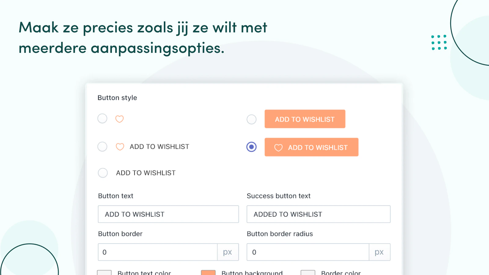 Vele aanpassingen aan de wishlist-pagina voor wishlist-knoppen.