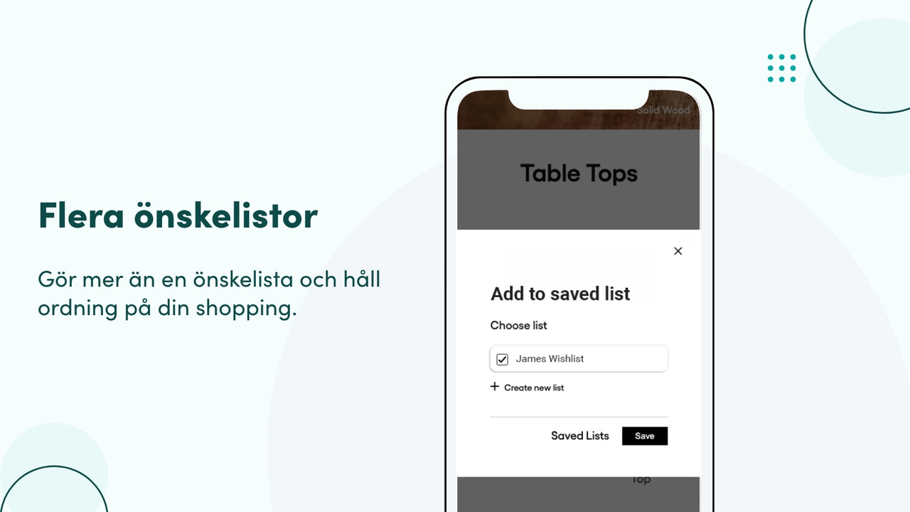 Gör mer än en önskelista och håll ordning på din shopping.