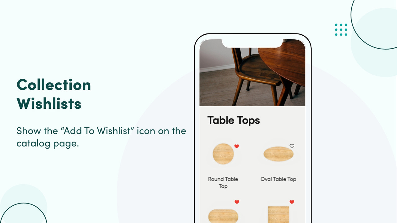 Show the “Add To Wishlist” icon on the catalog page.