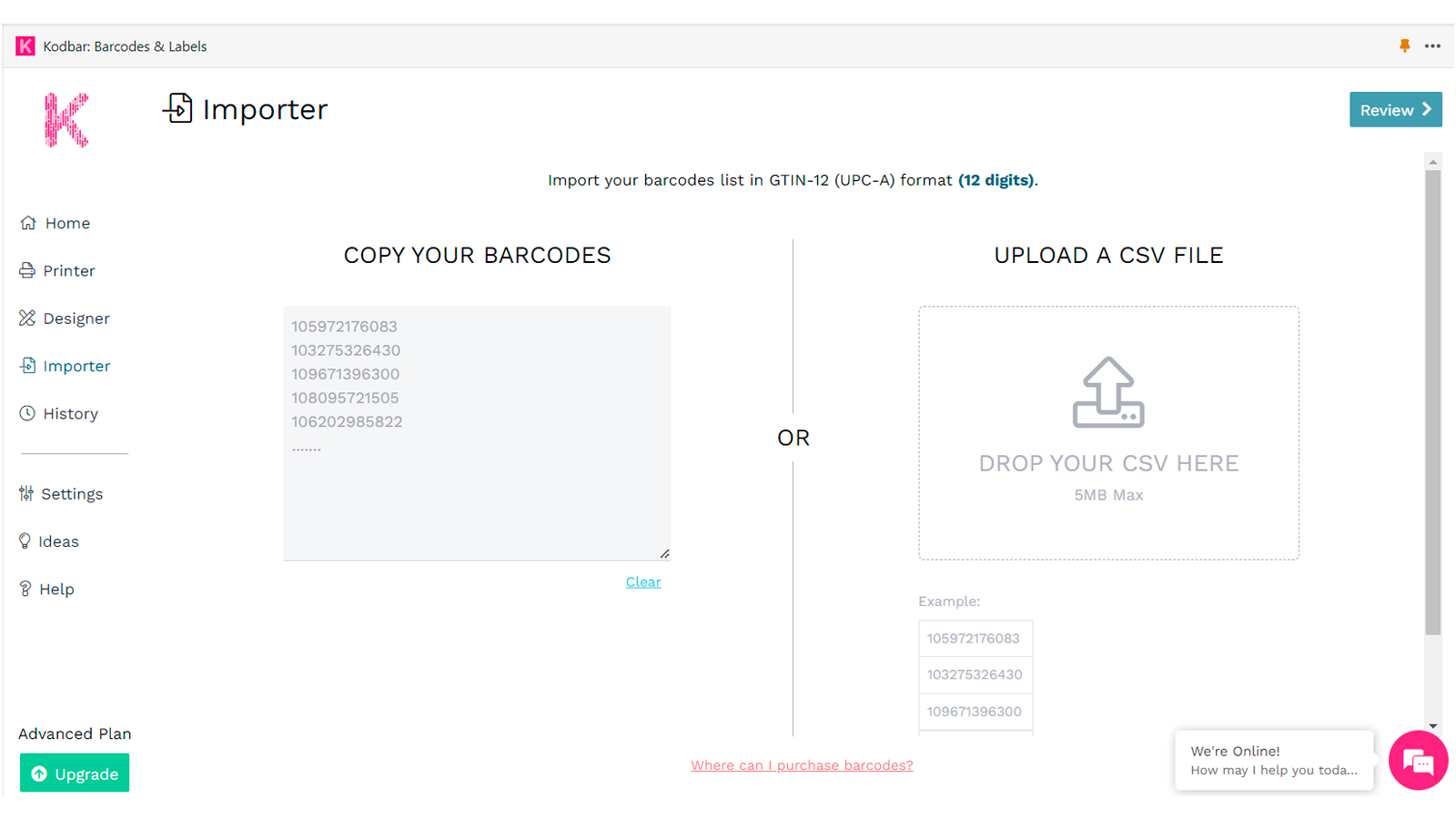 codigo-de-barra-gestion-imprimir-codebar-printer-labels-CSV