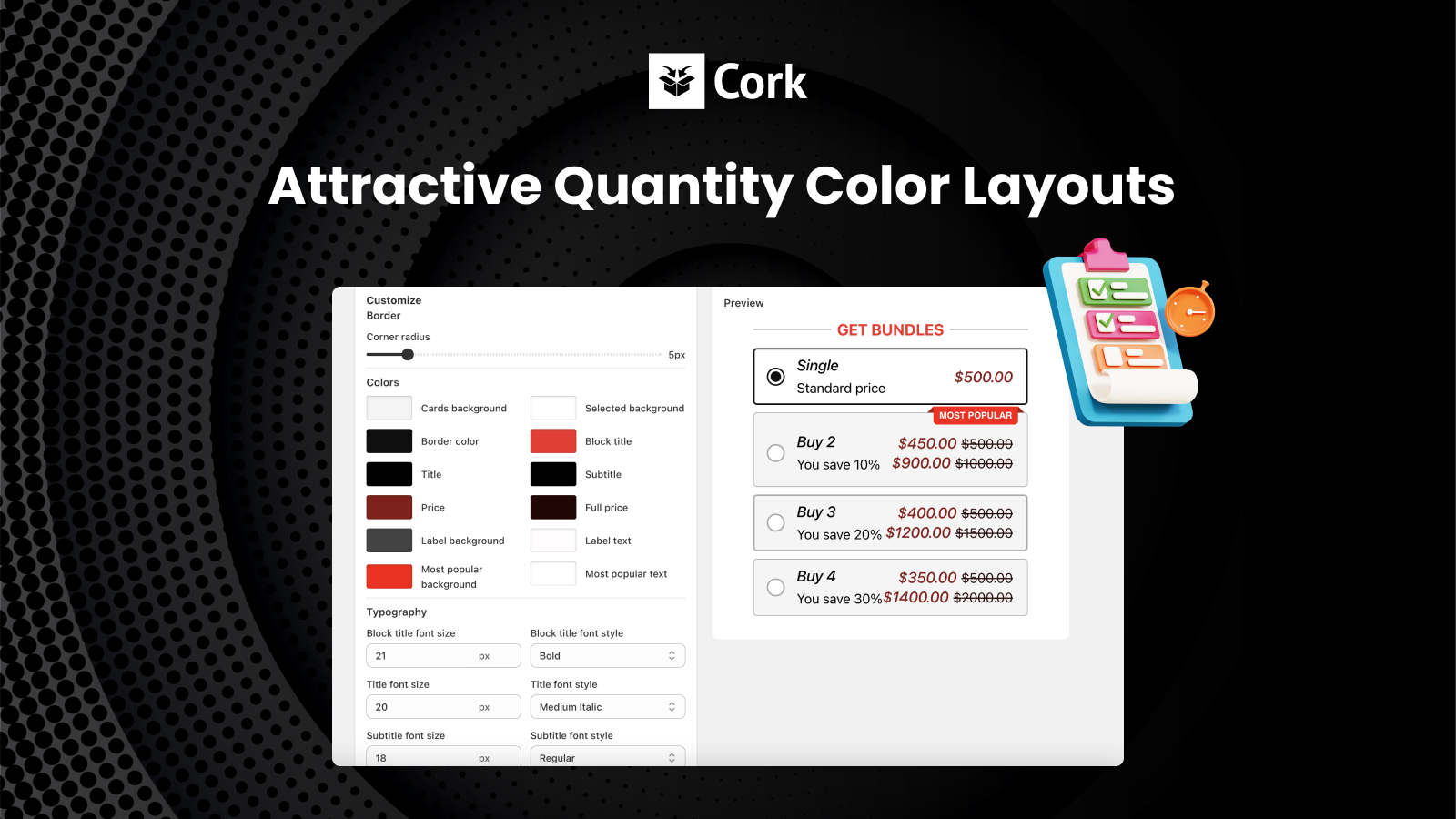 Cork - App de paquetes de productos