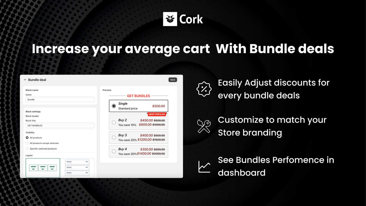 Cork - App de paquetes de productos