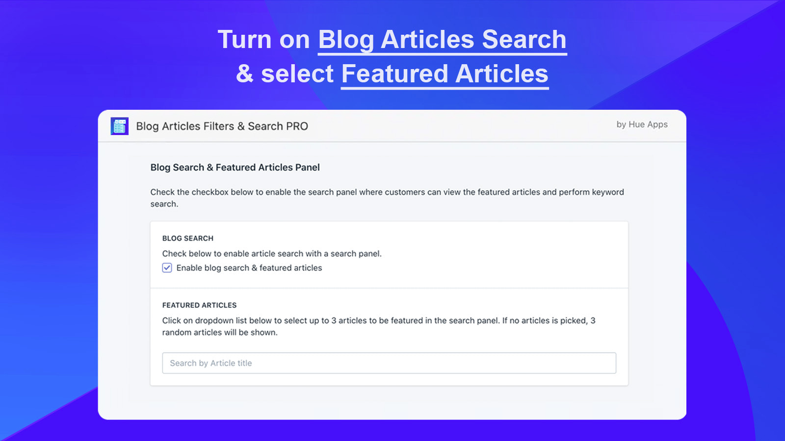 Filtres de tags d'articles Shopify, Recherche de blog et Articles en vedette