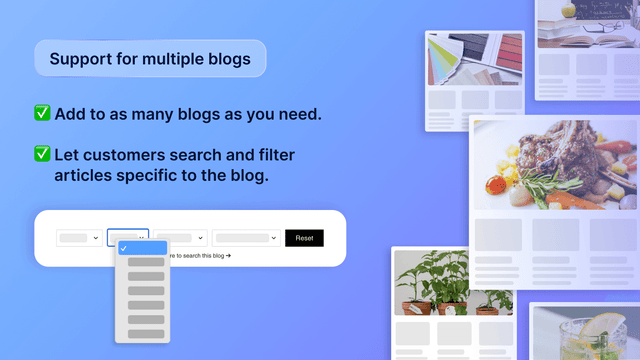 Añade filtros de etiquetas y búsqueda de blog a múltiples blogs de Shopify