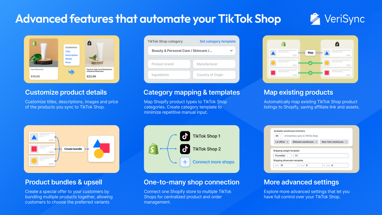 Avancerade funktioner som automatiserar din TikTok Shop