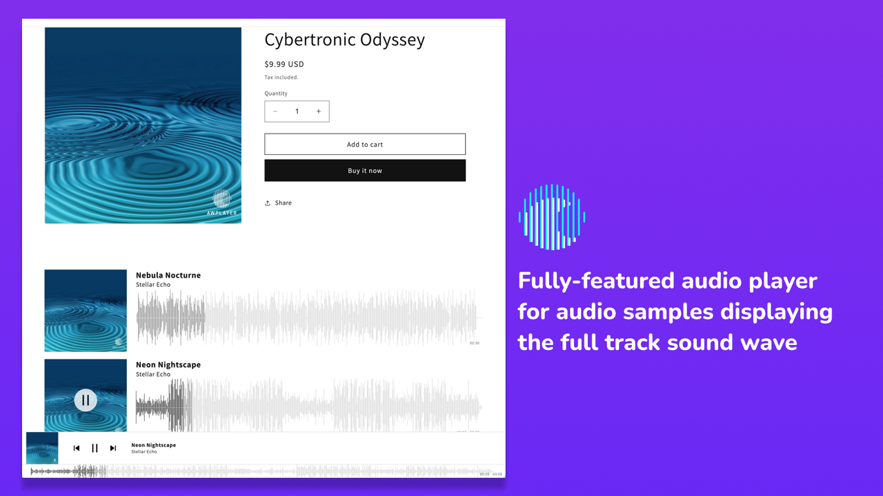 Fully-featured audio player