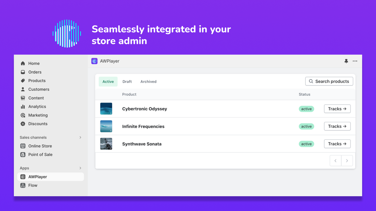 Store admin integration