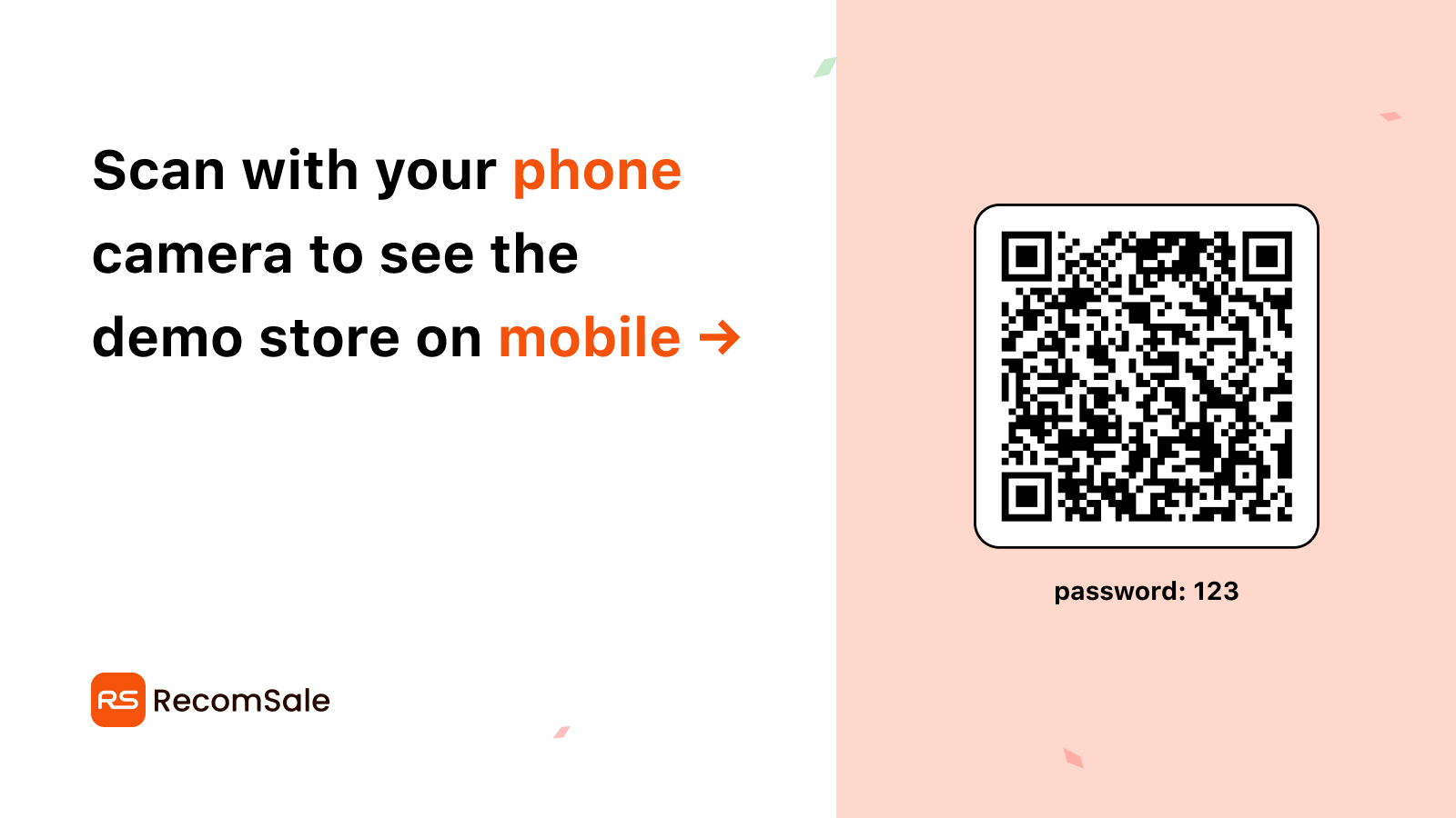 Scan with your phone camera to see the demo store on mobile
