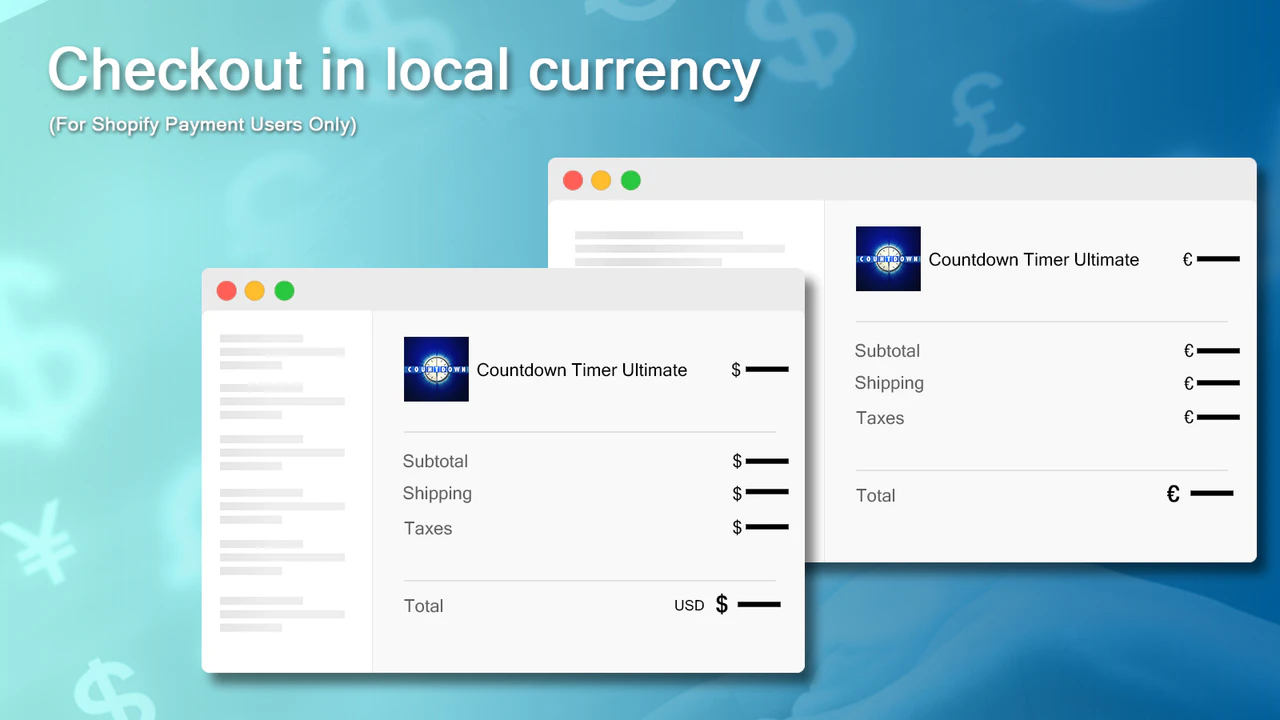 Multi-currency checkout/Shopify Market for Shopify payment users