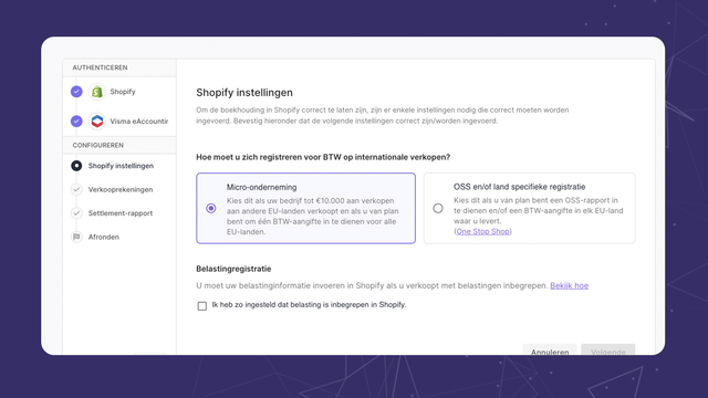 Choose microcompany or OSS/country specific registration