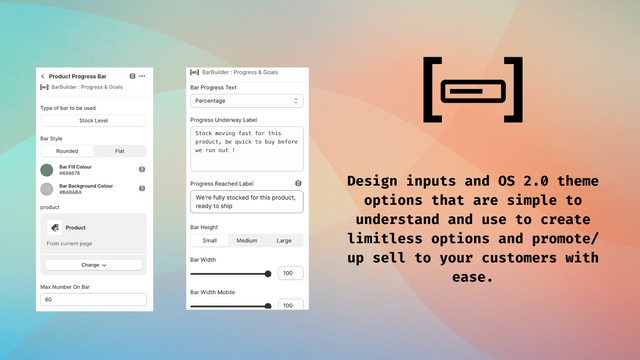 Stand out with different styles and types of bars and goals