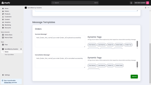 Configura plantillas de mensajes con facilidad