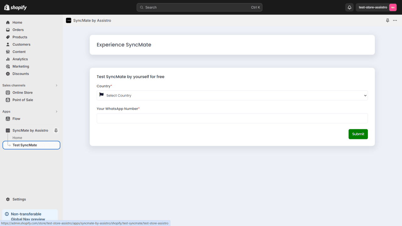 Testa SyncMate-meddelanden på ett försök