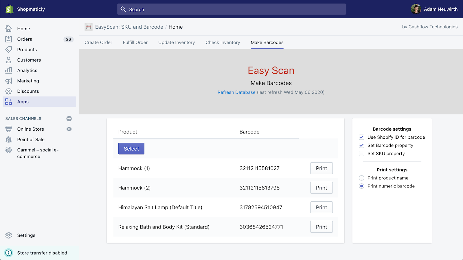 Order & Warehouse Management with EasyScan: SKU and Barcode