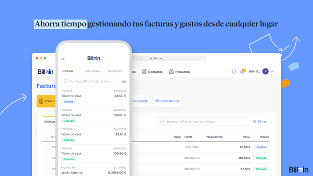 Ahorra tiempo gestionando tus facturas desde cualquier lugar