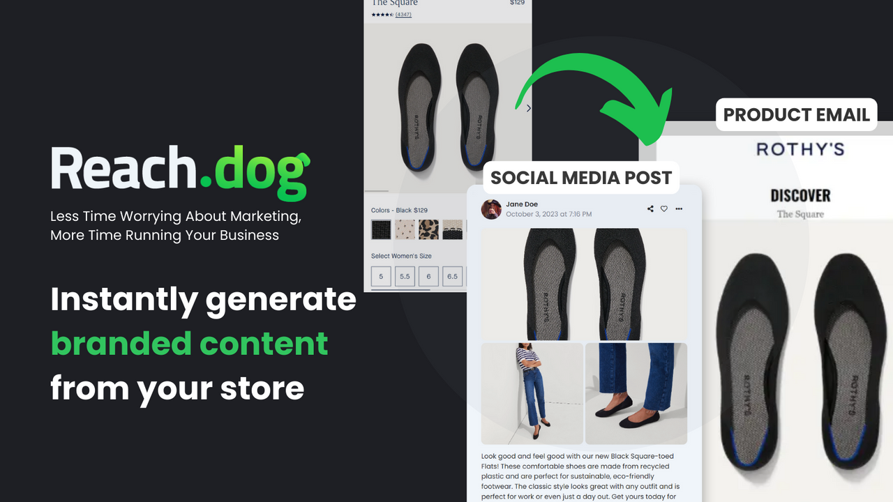 Instantly generate branded content from your store