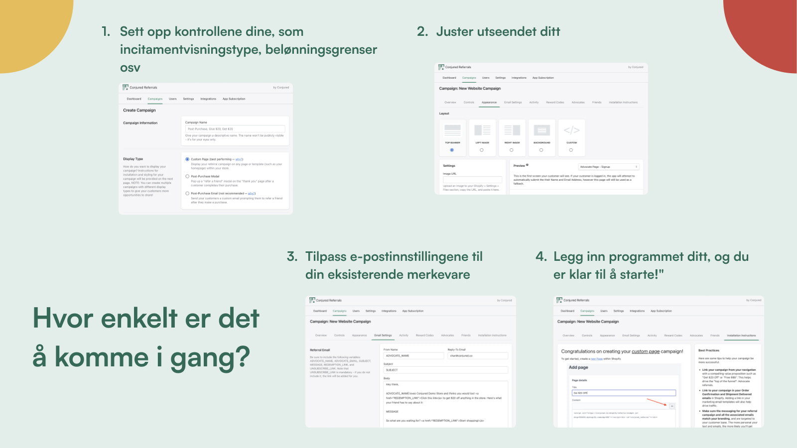 Spor suksess og optimaliser kampanjer på analysetavlen.