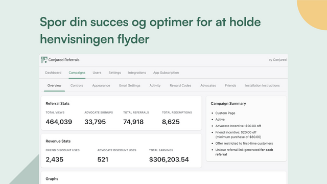 Tilpas henvisningsprogram med egen stil.