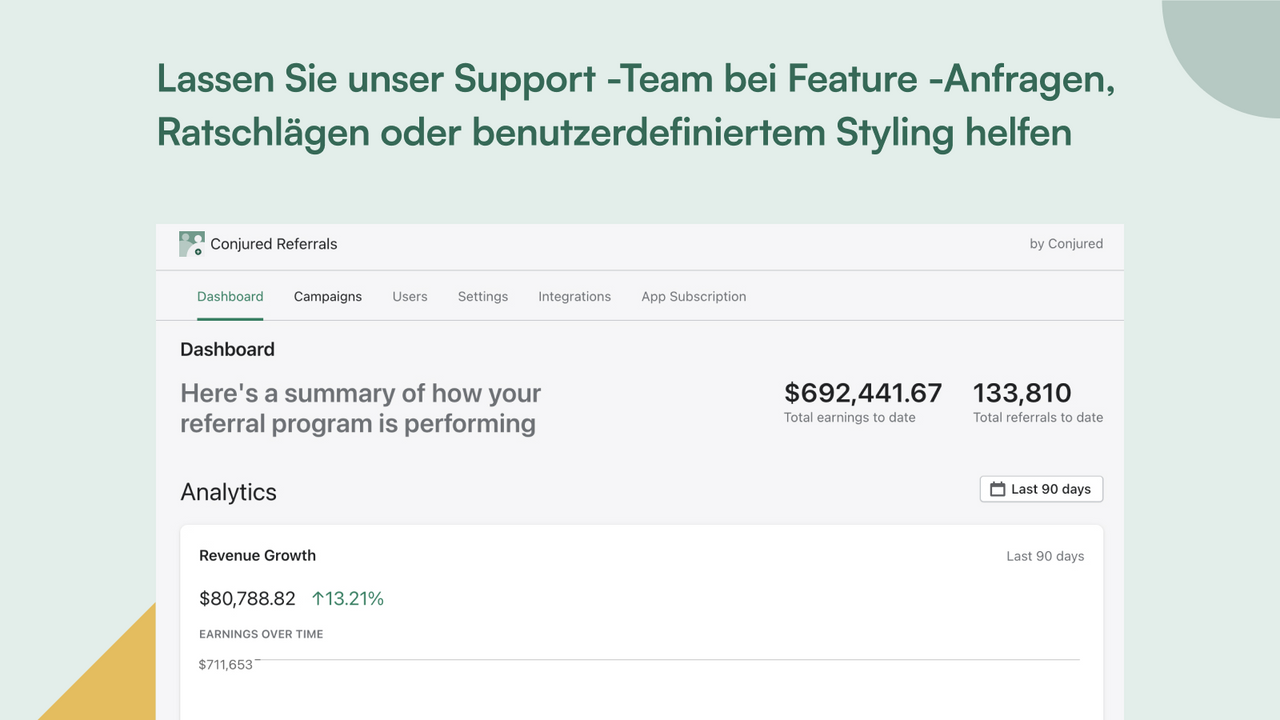 Support-Team immer für Feature-Anfragen verfügbar.