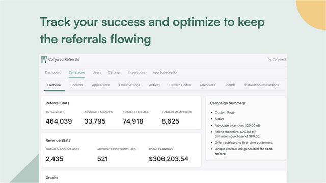 Tailor details of your referral program with our custom styling