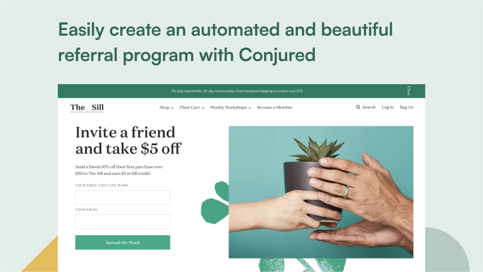 Easily create an automated and customizable referral program