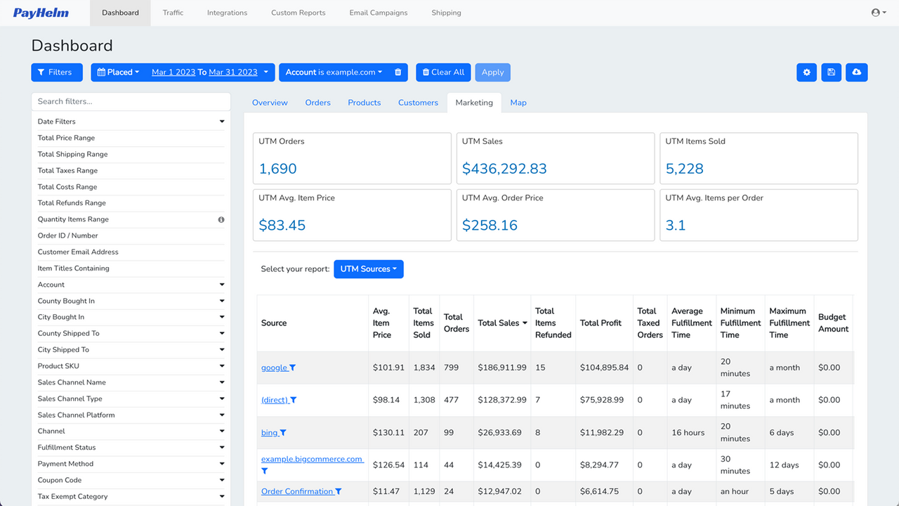 Analysez vos campagnes de marketing et mesurez vos sources de trafic