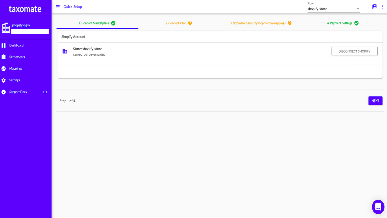 integração quickbooks shopify