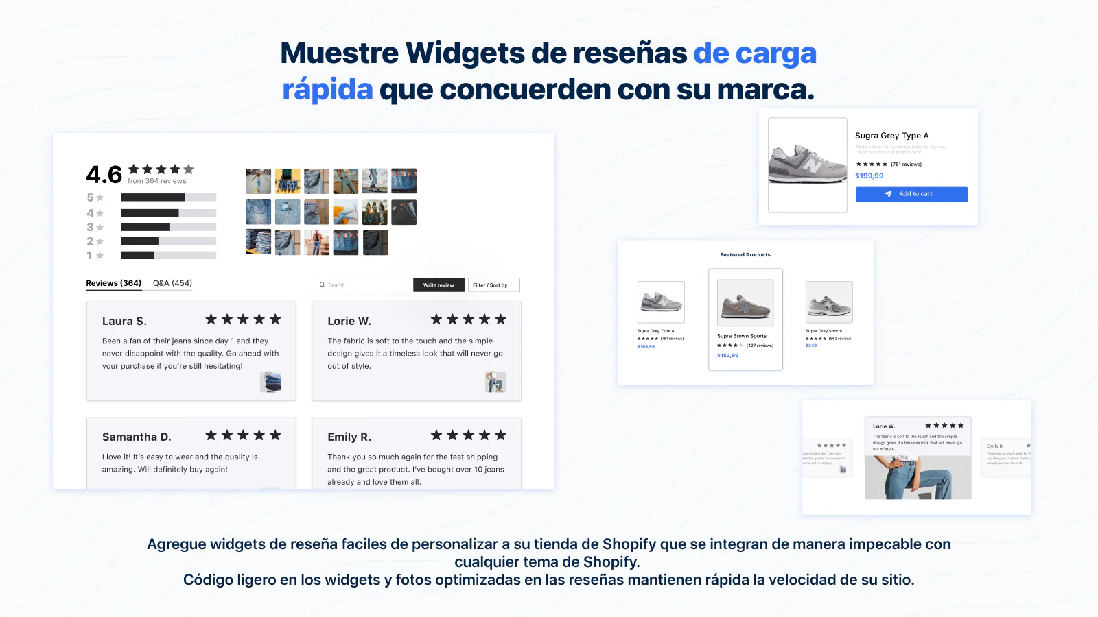  Widgets de reseñas, carrusel de reseñas, badges