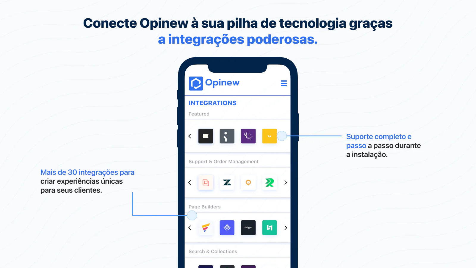 Integrações Klaviyo, Pagefly, Gorgias, Zendesk, LoyaltlyLion