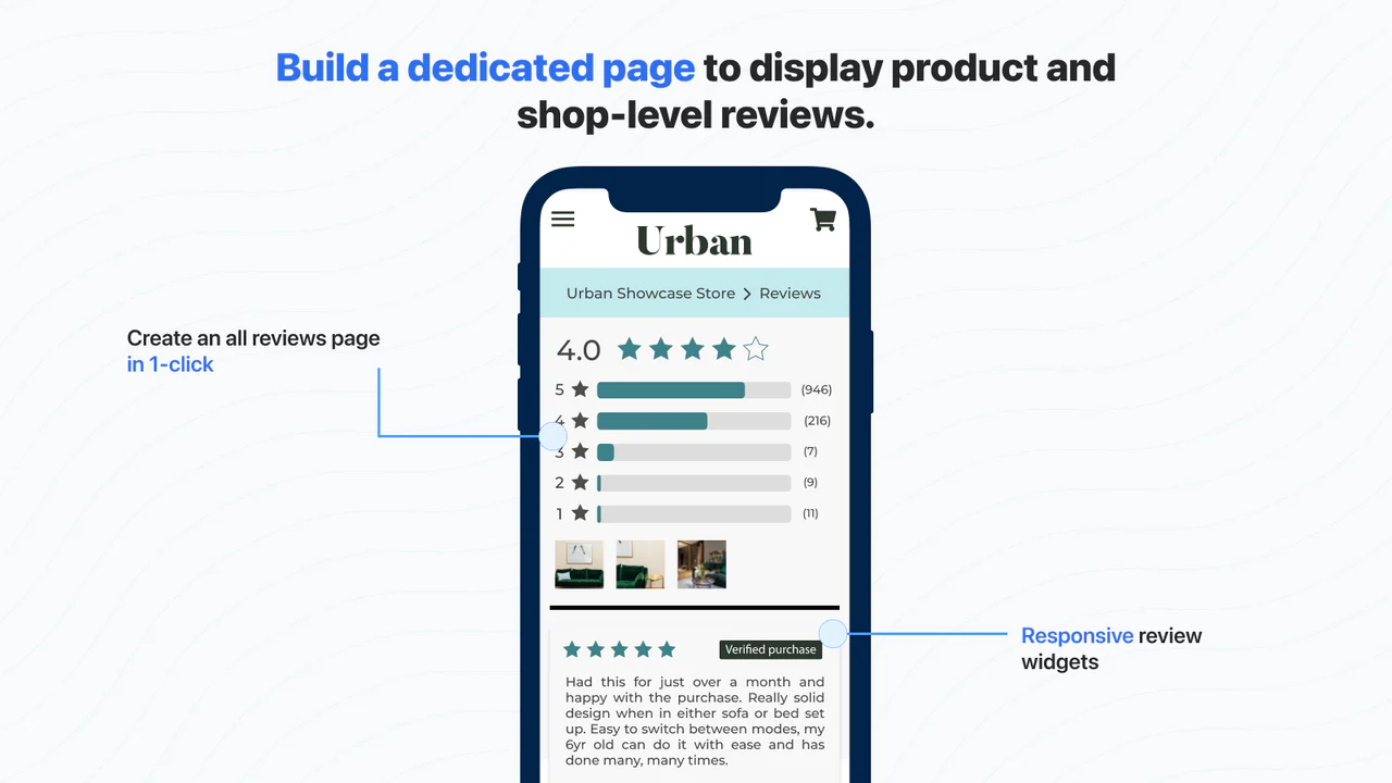 product review importer, all reviews page, increase conversions