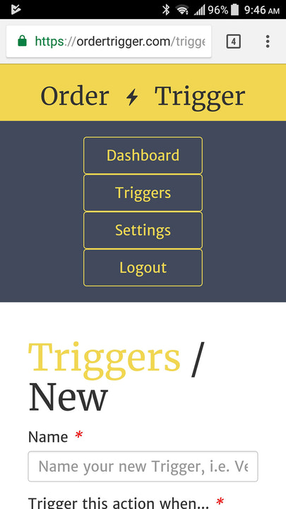 create trigger