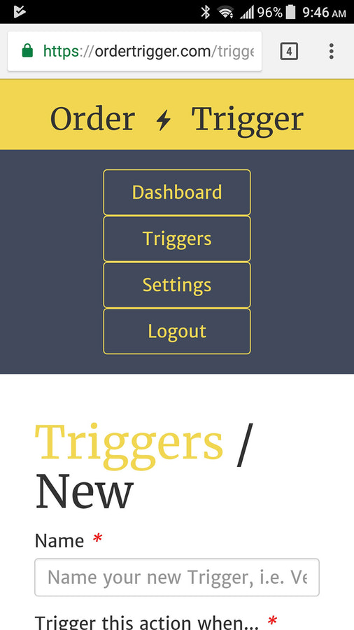 trigger aanmaken