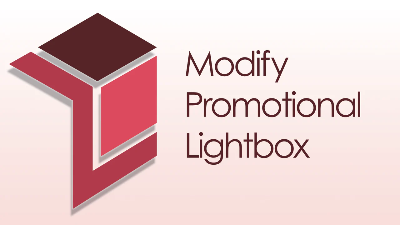 Modificar Lightbox Promocional