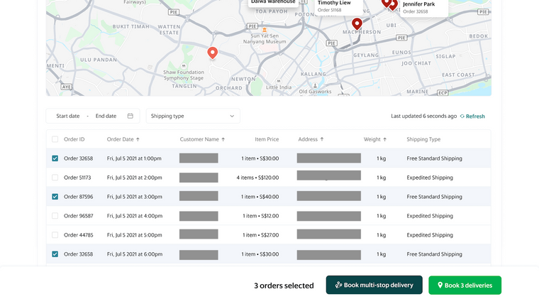 GrabExpress Delivery Screenshot