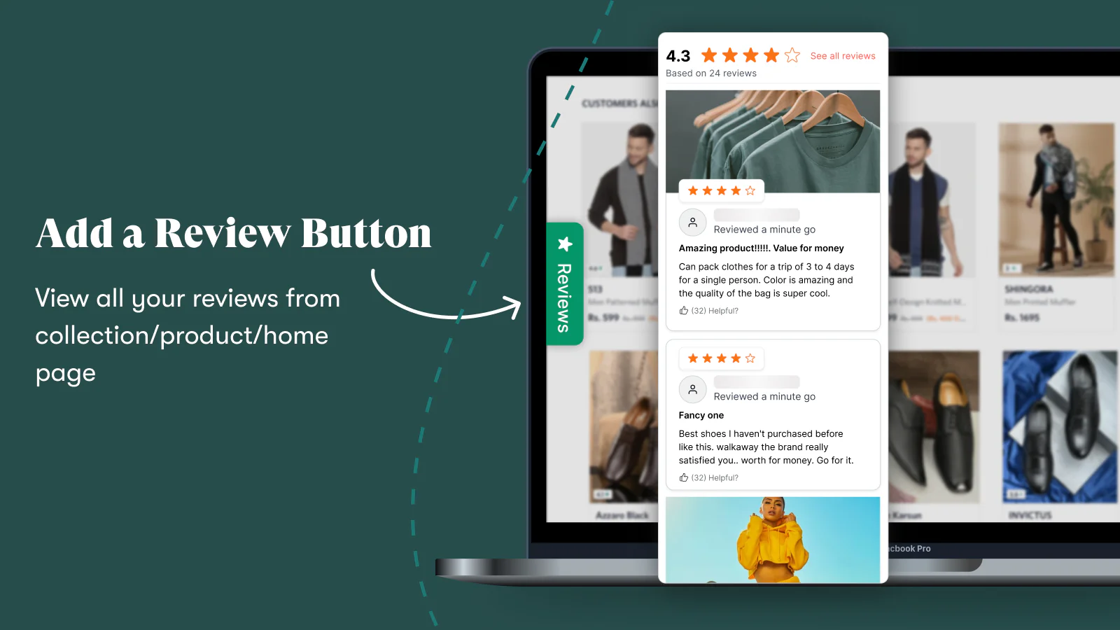 Floating review widget