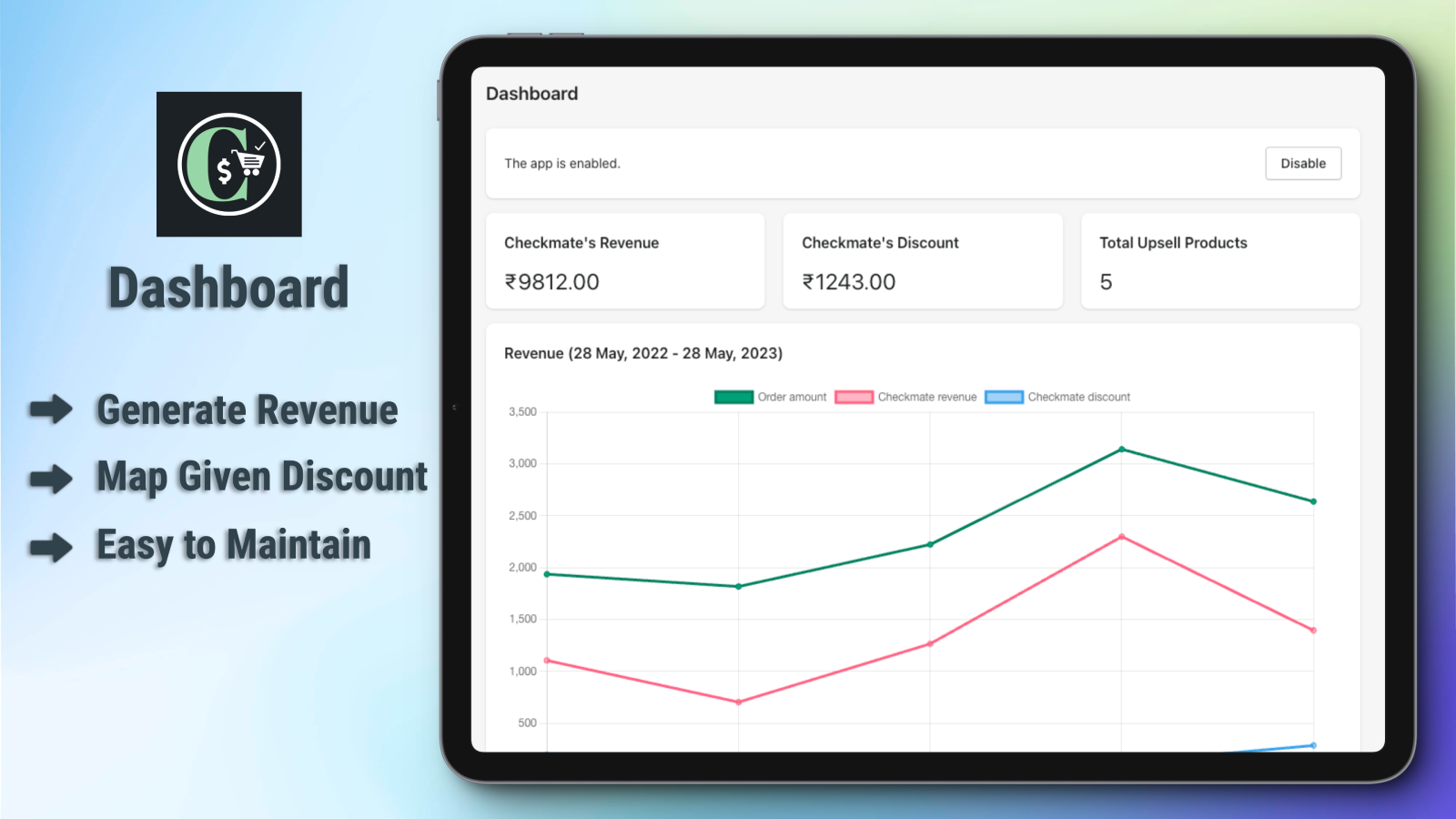 Checkmate Upsell Zone Screenshot