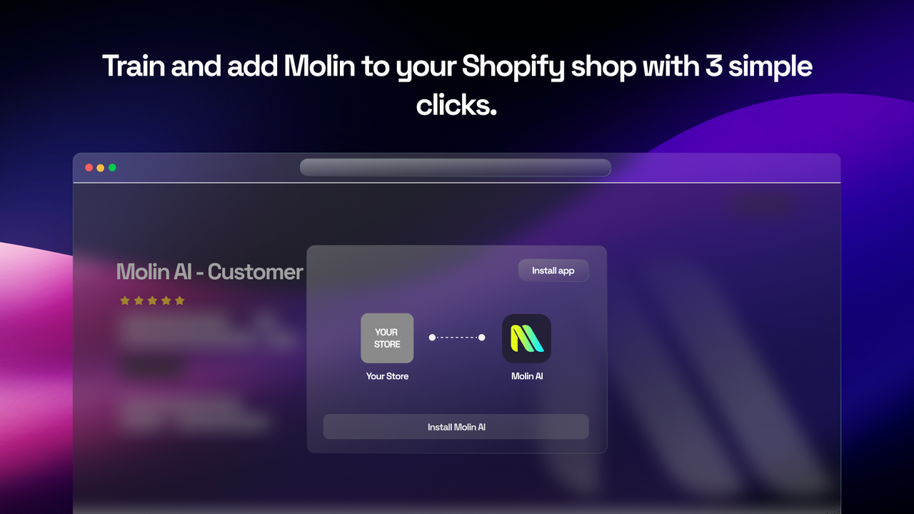 Integrate Molin with 3 simple clicks