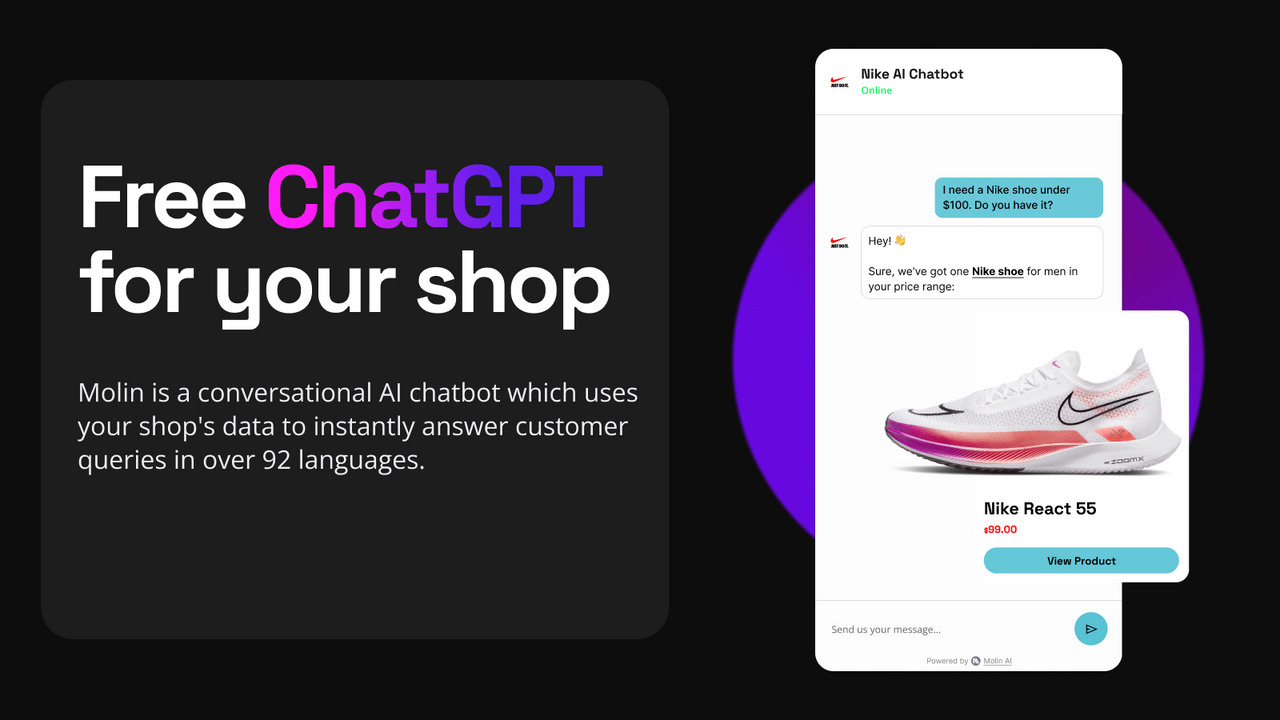 Free ChatGPT for your online store